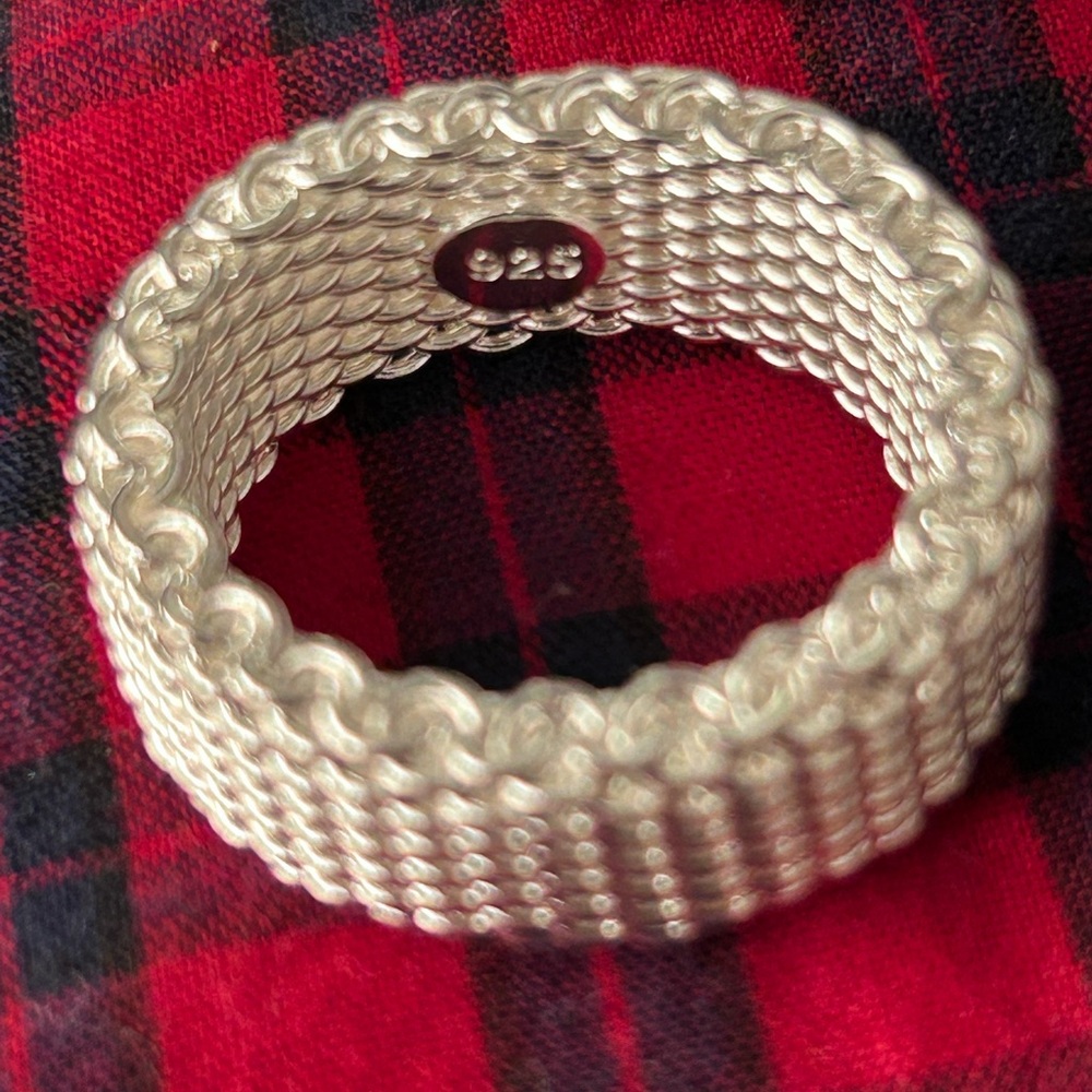 Sterling Silver mesh textured Ring